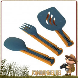 LTS FAFA Couvert Camping Pliable, Couteau Fourchette Cuillère Set