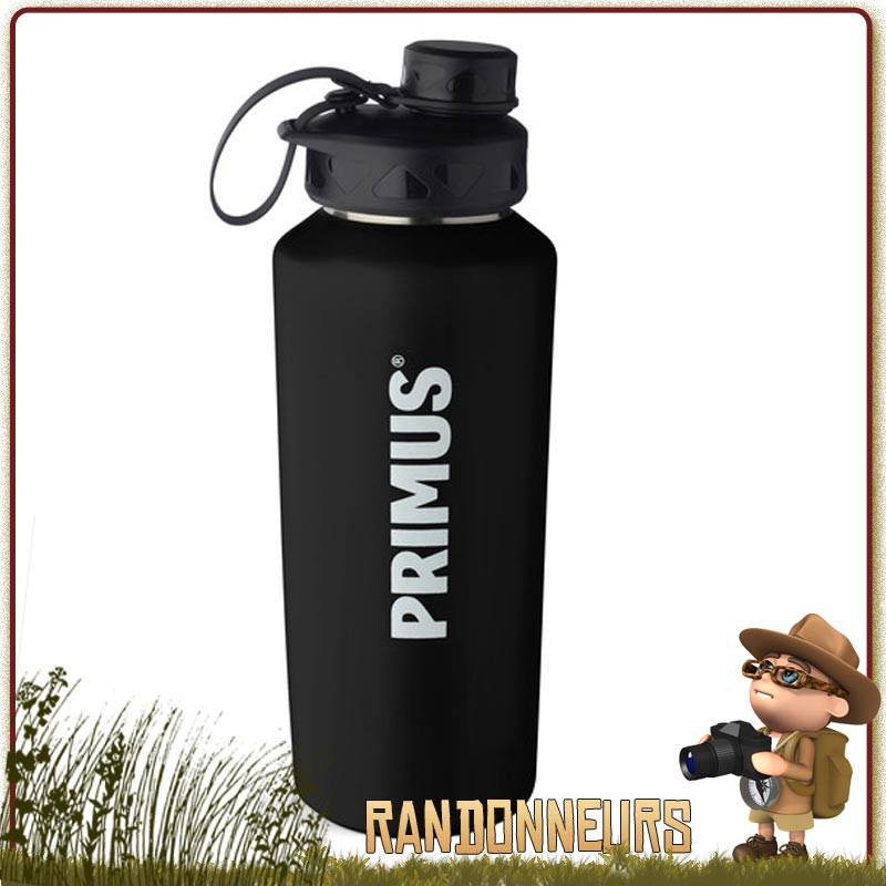 Gourde Trailbottle acier Inox Primus 1L noire de randonnée bushcraft