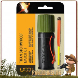 Kit grandes Allumettes tout temps TITAN UCO longue durée pour allumer un feu de survie bushcraft