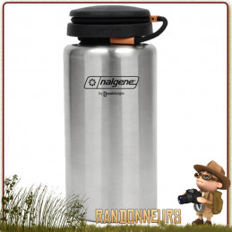 Set Gourde Nalgene Inox STANDARD avec Quart acier pour randonnée bivouac bushcraft survie