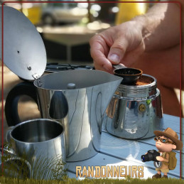 Cafetière Italienne Inox 2 Tasses Basic Nature