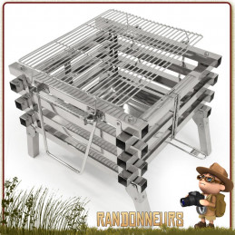 Grill Portable Inox Origin Outdoors démontable et très robuste pour bivouac camping bushcraft