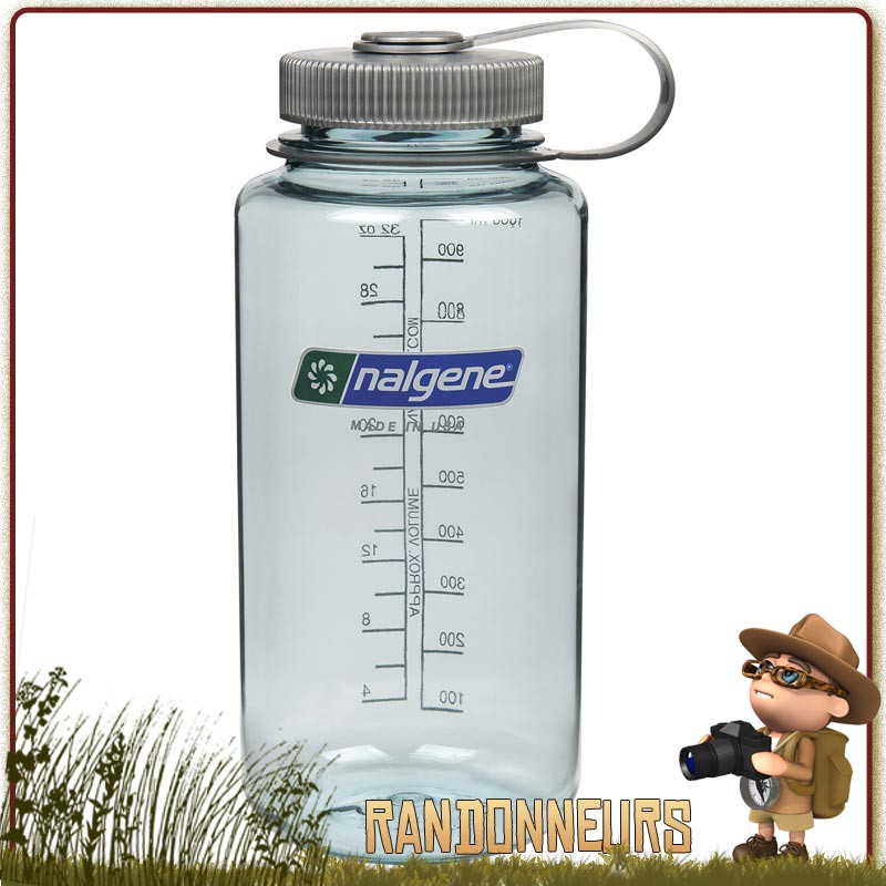 Gourde Nalgene randonnée bushcraft Grande Ouverture 1 Litre SEAFOAM