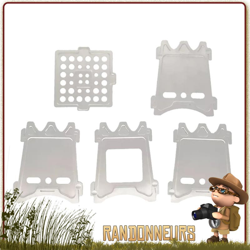 Rechaud Bois Lixada Réchaud Camping Pliant Titane - Poêle à Bois Portable 204g - Survival Outdoor Réchaud Randonnée Portable