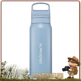 meilleure Gourde Filtrante Isotherme Inox GO2 Lifestraw pour randonner