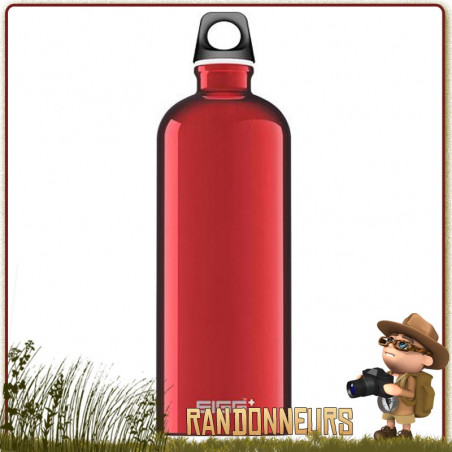 Gourde Aluminium TRAVELLER 1 Litre SIGG ROUGE