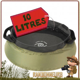 Bassine Pliable Avec Trou Devacuation - Volume 16 Litres - Seau Pliable En  Avec Poignes En Plastique - Evier Pliable Pour La Pche, Le Camping, Les Ran