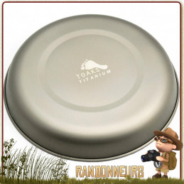 Assiette titane ultra légère titanium de Toaks, idéale pour le camping ultra light et la randonnée bivouac léger