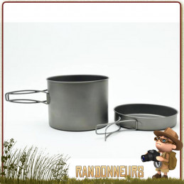 Popote Toaks Titane 1300ml Pot avec poêle pour la randonnée bivouac ultra light  avec couvercle poêle bushcraft trek