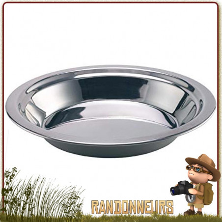 Assiette Creuse Camping Inox 22 cm CAO