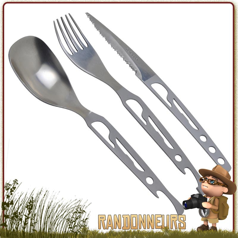 Couvert Camping - Spork Titanium - Couverts Camping 3 en 1