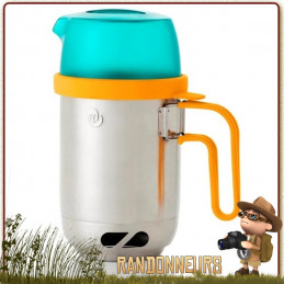 Tentock Bouilloire de Camping en Aluminium Ultraléger Theiere Cafetiere  Portable Bouilloire 1L avec Poignée Pliable Chauffage Rapide Batterie de