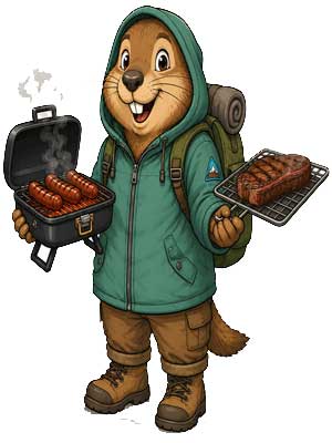 Grill BBQ et grille de cuisson pour feu de camp, bivouac bushcraft et barbecue portable.