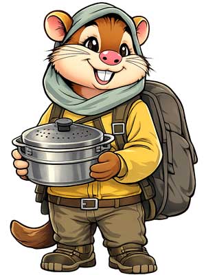Popote de camping complète avec casseroles, assiettes et accessoires pour bivouac et randonnée