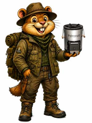Réchaud bois fusée Rocket Stove compact pour randonnée, bivouac et bushcraft
