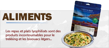 Aliments Lyophilisés de trekking